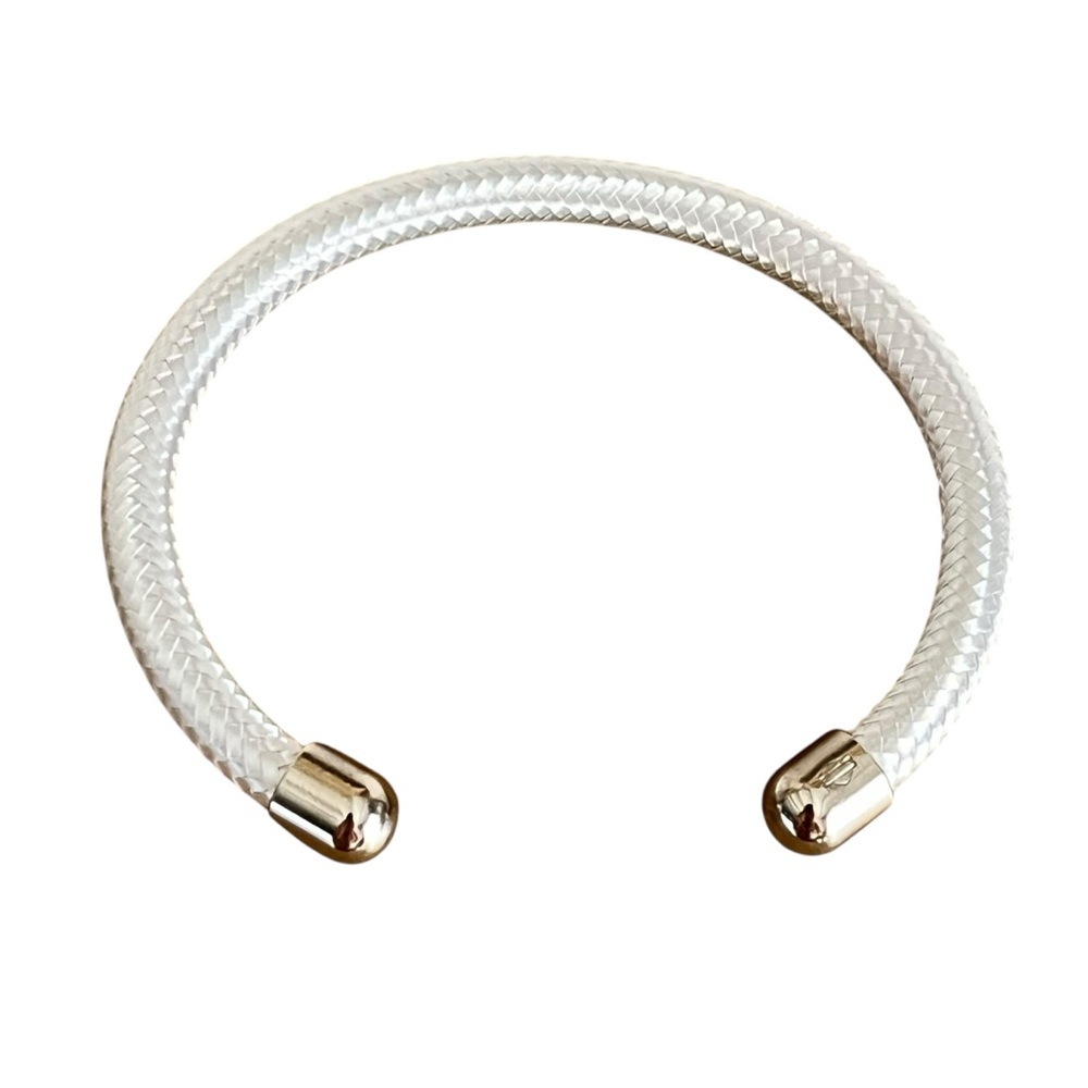 Vintage Harley Davidson Vrod Silver Plated Stainless Woven Cable Bracelet Bangle - Picture 10 of 11